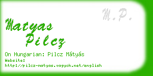 matyas pilcz business card