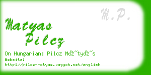 matyas pilcz business card